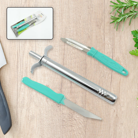 2159 3 In 1 Kitchen Combo - Kitchen Lighter, Stainless Steel Knife and Peeler