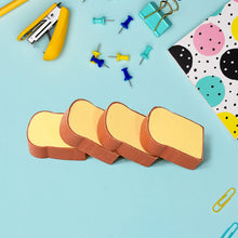 17527 3D Toast Bread Shape Eraser for Kids, Cartoons Erasers Toast Bread Erasers Bread Shaped Eraser for Students, Gift, Cute Fun Food Pencil Erasers for School Classroom, Stationery for Boys & Girls (4 Pcs Set)