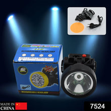 7524 HEAD LAMP 1 LED LONG RANGE RECHARGEABLE HEADLAMP ADJUSTMENT LAMP USE FOR FARMERS, FISHING, CAMPING, HIKING, TREKKING, CYCLING