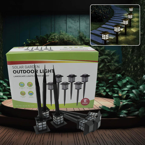 1493 Big Solar Outdoor Lights, 6 Pack Waterproof Solar Pathway Lights, 10 Hrs Long-Lasting LED Landscape Lighting Solar Garden Lights, Solar Lights for Walkway Path Driveway Patio Yard & Lawn (6 Pc Set)