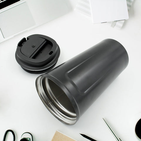 Stainless Steel & Plastic Travel Mug: Vacuum Insulated, Leak Proof Lid (1 Pc)