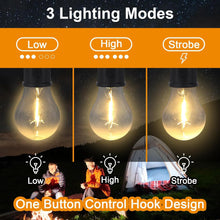 12658 Rechargeable Camping Lights for Tents LED Camping Tent Lantern 3 Lighting Modes Tent Lamp Portable Emergency Camping Lights with Clip Hook for Camping Hiking Fishing, Backpacking (1 Pc)