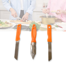 8217 3in1 Multipurpose Stainless Steel Classic Kitchen Knife Set of 3 for Fruits and Vegetable Chopping / Cutting / Peeling, Kitchen Knife / Vegetable Peeler / Plain Knife