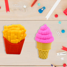 18028 3D Food Fancy & Stylish Colorful Erasers, Mini Eraser Creative Cute Novelty Eraser for Children Different Designs Eraser Set for Return Gift, Birthday Party, School Prize (1 Set / Mix Design & Color)