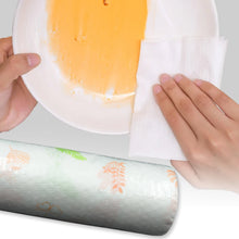 9429 Non Woven Reusable and Washable Kitchen Printed Tissue Roll Non-stick Oil Absorbing Paper Roll Kitchen Special Paper Towel Wipe Paper Dish Cloth Cleaning Cloth 40 sheets / Pulls