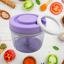 5581 Miracle Ring Chopper, Quick Handy Chopper, Vegetable and Fruit Chopper With Lid | Chop in 10 Seconds | Mini Portable Food Processor for Kitchen with 3 Blades for Effortless Chopping of Onion, Veggies