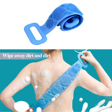 1302A Silicone Body Back Scrubber Double Side Bathing Brush for Skin Deep Cleaning, Scrubber Belt 