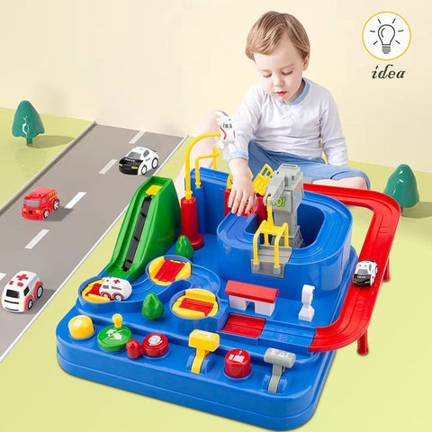 17792 Car Adventure Toys, City Rescue Preschool Toy, Race Tracks for Boys, Parent-Child Interactive Kids Race Car Track Play sets (Adventure Toy)