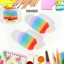 17523 Jelly Popsicle Shape Fancy & Stylish Erasers, Mini Eraser Creative Cute Novelty Eraser for Children Eraser Set for Return Gift, Birthday Party, School Prize (2 Pc Set| Mix Design)