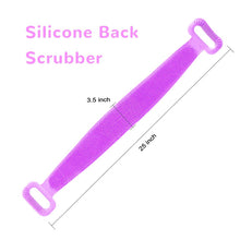 1303 SILICONE BODY BACK SCRUBBER DOUBLE SIDE BATHING BRUSH FOR SKIN DEEP CLEANING WITH HOOK 