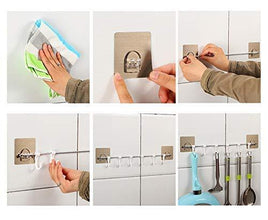 1354 Plastic Sticker Self Adhesive Multipurpose Hanger Hooks 