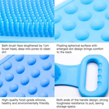 1308 Silicone Body Back Scrubber Bath Brush Washer For Dead Skin Removal 