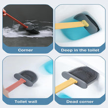 1410L Silicone Toilet Brush/ Flexible Soft Bristle Brush with Quick Dry Holder Cleaning Brush for Toilet Accessories ( Without Box )