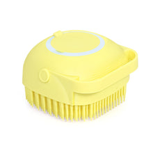 1348 Silicone Massage Bath Body Brush Soft Bristle With Shampoo Dispenser