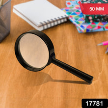 17781 Magnifying glass Lens - reading aid made of glass - real glass magnifying glass that can be used on both sides - glass breakage-proof magnifying glass, Protect Eyes, 50 mm