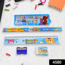 4580 Cartoon Wooden Pencil Set for Kids Boys Return Gifts Birthday Party Space Stationary Set Pencil Eraser Sharpener Combo Kit for Kids Boys (Mix Color / 1 Set)